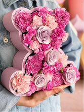 Load image into Gallery viewer, Teddy Bear Flower Box | Luxe Blooms
