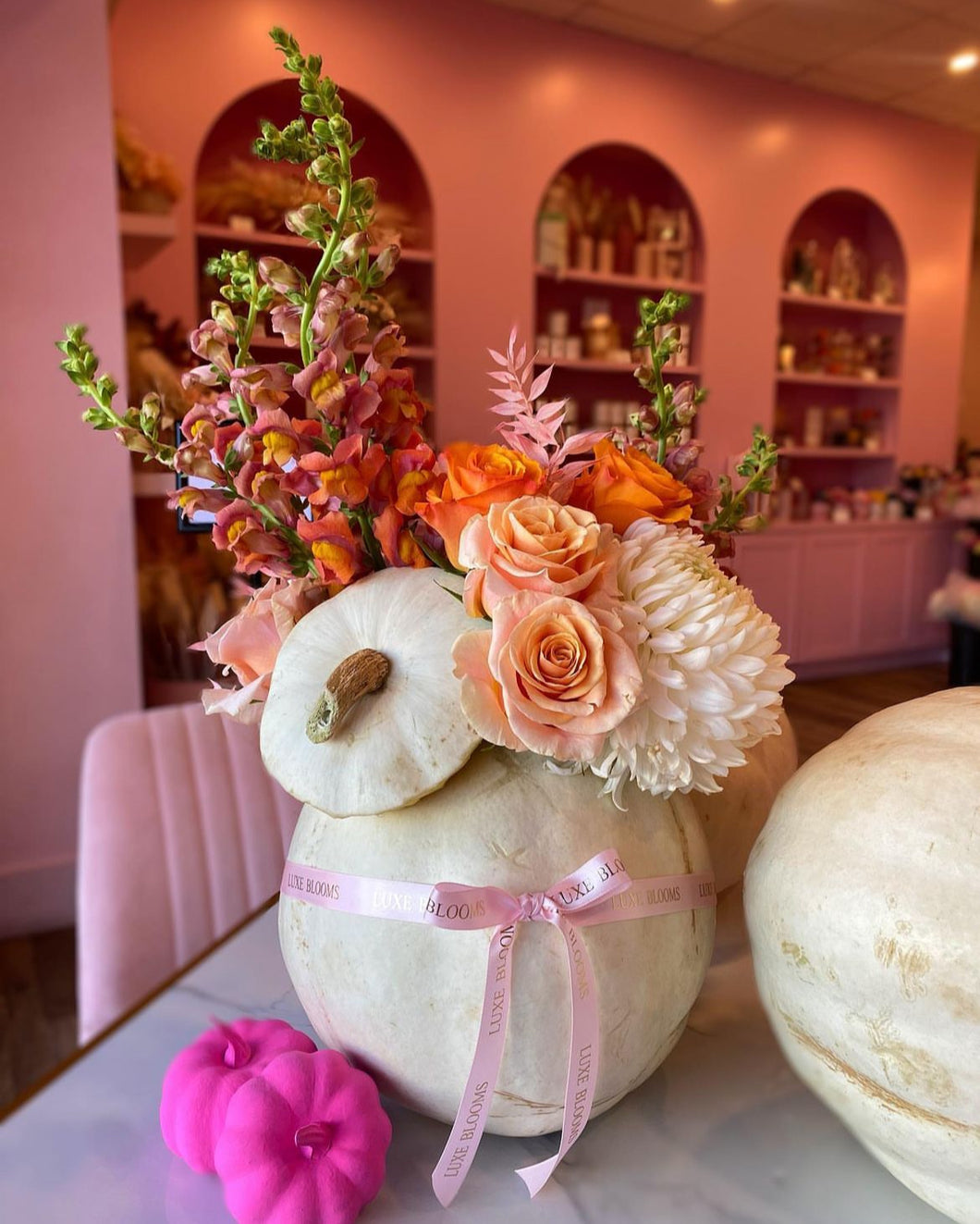 Fall Harvest Pumpkin Centerpiece