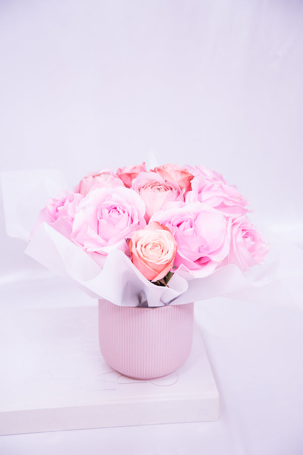 Mixed Fresh Rose Dozen Ceramic
