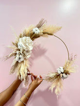 Load image into Gallery viewer, Fall Pampas Hoop Wreath
