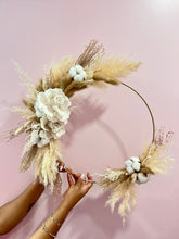 Load image into Gallery viewer, Fall Pampas Hoop Wreath
