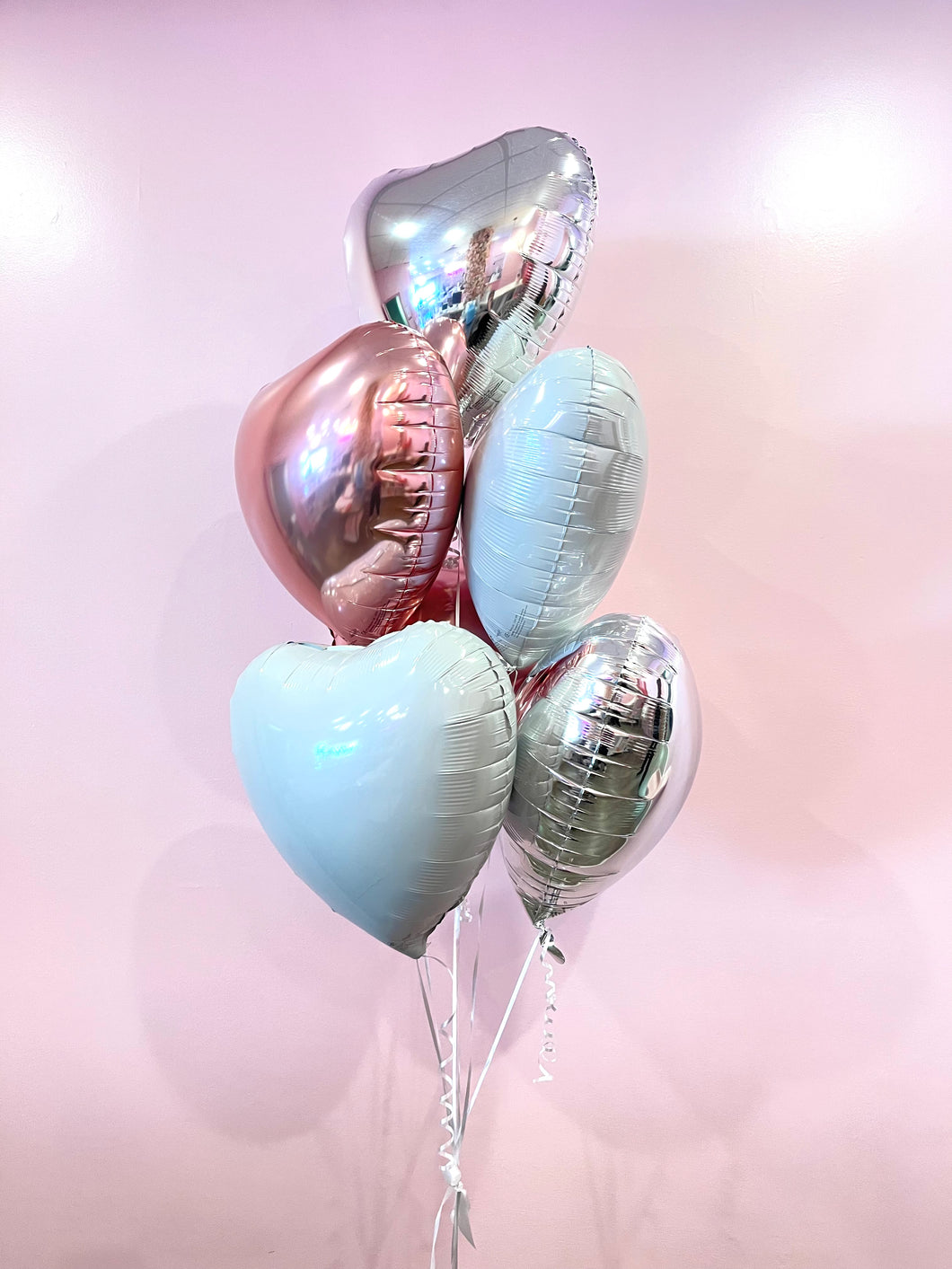 LUXE BALLOON BOUQUET: ROSE GOLD, WHITE, SILVER