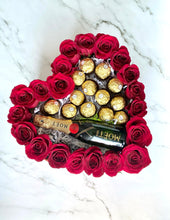Load image into Gallery viewer, Moet + Chocolate Rose Box
