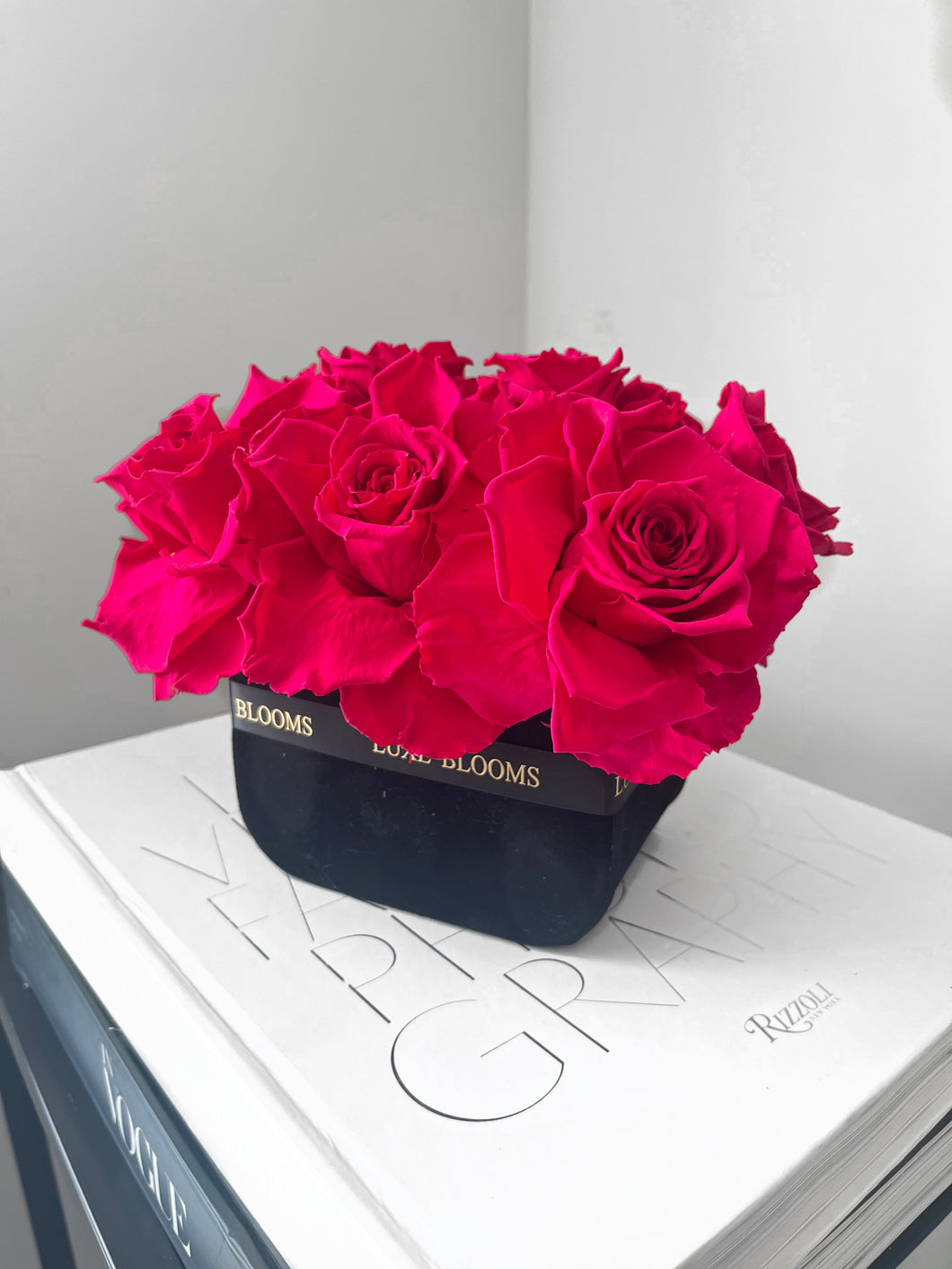 Reflexed Infinity Roses in Velvet Box