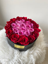 Load image into Gallery viewer, Pink &amp; Red Round Bloom Box | Luxe Blooms
