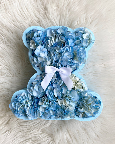 Blue Hydrangea Teddy Bear | Luxe Blooms