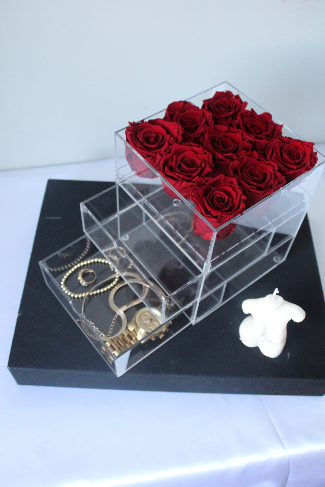 9 Infinity Rose Acrylic Jewelry Box